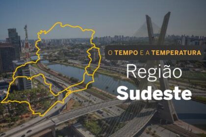 PREVISÃO DO TEMPO: Sudeste terá chuva em São Paulo e no sul de Minas