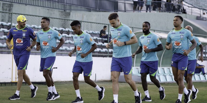 Eliminatórias: Dorival comanda primeiro treino com grupo completo Eliminatórias: Dorival comanda primeiro treino com grupo completo
