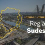 PREVISÃO DO TEMPO: Muitas nuvens com pancadas de chuva no Sudeste