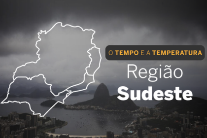 PREVISÃO DO TEMPO: chuvas intensas atingem boa parte do Sudeste, nesta quinta-feira (20)