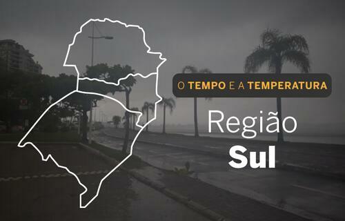 Sul com sol e pancadas de chuva Sul com sol e pancadas de chuva