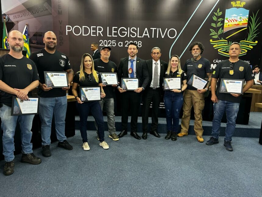 Policiais civis recebem homenagem na Câmara Municipal de Novo Gama – Policia Civil do Estado de Goiás