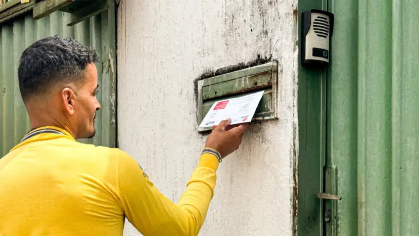 Carnês do IPTU 2025 estão sendo entregues pelos Correios em Goianésia; primeira parcela vence em 10 de abril