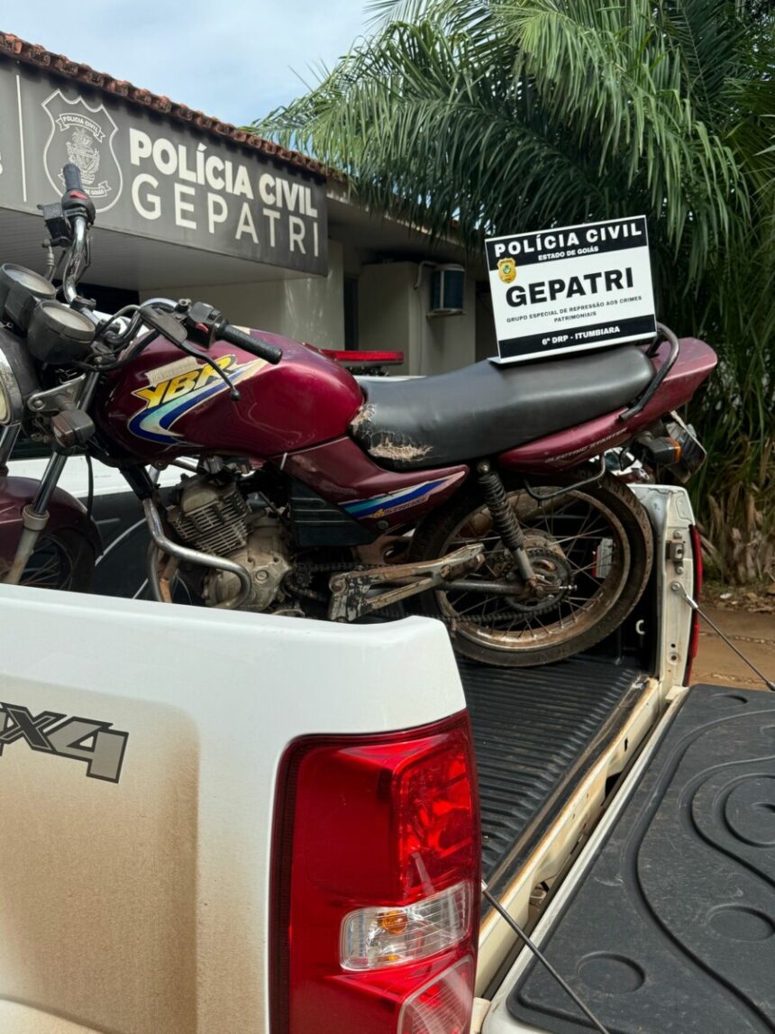 Polícia Civil recupera motocicleta furtada em Itumbiara – Policia Civil do Estado de Goiás