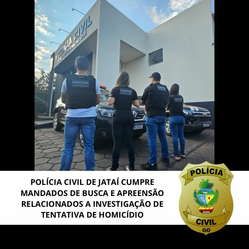PCGO cumpre mandados de busca em investigação sobre tentativa de homicídio ligada a disputa do tráfico em Jataí PCGO cumpre mandados de busca em investigação sobre tentativa de homicídio ligada a disputa do tráfico em Jataí