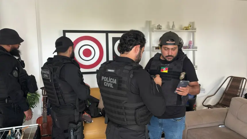 PCGO presta apoio à PCRS, em operação em Caldas Novas, contra suspeitos de invadir sistemas do TJRS e vazar conteúdo sigiloso PCGO presta apoio à PCRS, em operação em Caldas Novas, contra suspeitos de invadir sistemas do TJRS e vazar conteúdo sigiloso