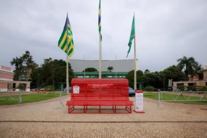 Banco Vermelho é inaugurado em Goiânia – símbolo representa combate à violência contra a mulher – Portal Goiás