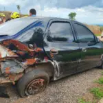 Buraco na pista provoca acidente e bombeiros de Goianésia são acionados