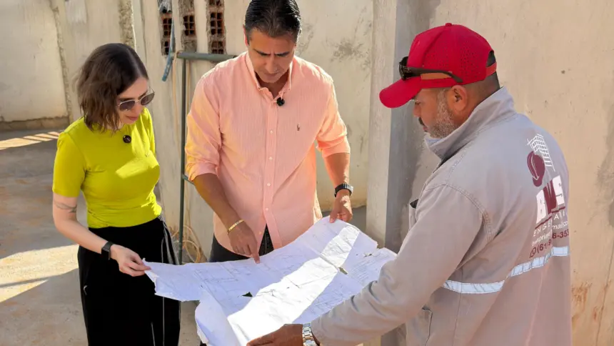 Luciana Naves acompanha fase final das obras da creche do Hermínio Lopes
