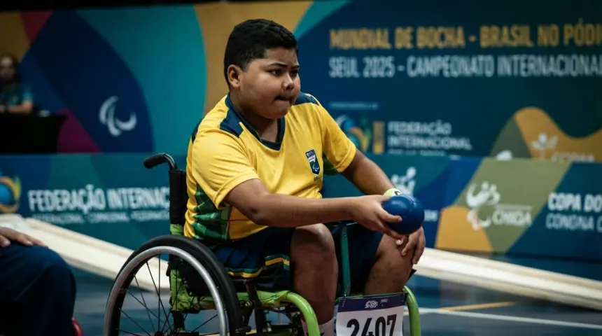 Brasileiro de 19 anos fatura ouro no Mundial de Bocha em Seul com pódio triplo do país Brasileiro de 19 anos fatura ouro no Mundial de Bocha em Seul com pódio triplo do país