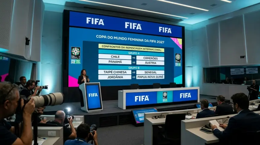 Definidos os confrontos da repescagem internacional para a Copa do Mundo Feminina de 2027 Definidos os confrontos da repescagem internacional para a Copa do Mundo Feminina de 2027