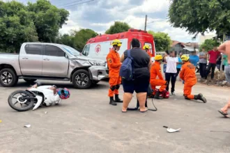 Acidente entre carro e moto deixa duas mulheres feridas no norte de Goianésia