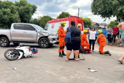 Acidente entre carro e moto deixa duas mulheres feridas no norte de Goianésia