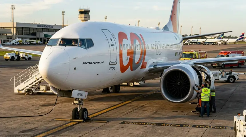 Aeronave da Gol realiza pouso de emergência em Goiânia após falha técnica