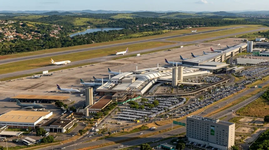 Aeroporto de Confins retoma operações após interdição de pista Aeroporto de Confins retoma operações após interdição de pista