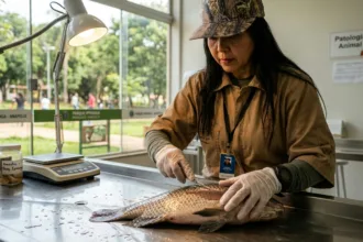 Alimentação indevida por visitantes causa morte de peixes no Parque Ipiranga