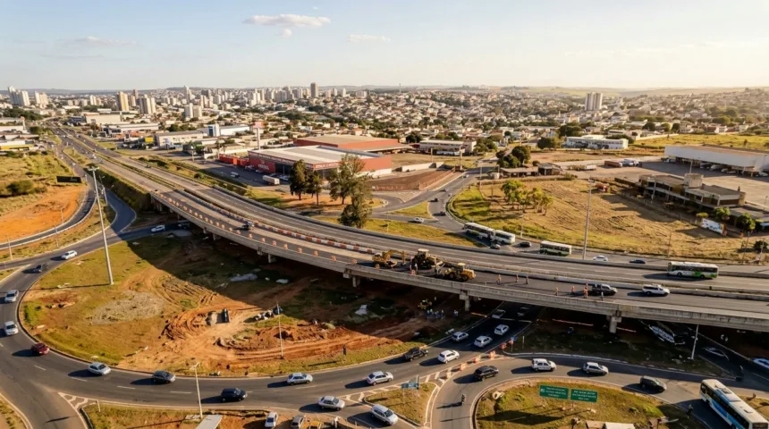 Anápolis inicia construção de nova faixa no trevo da Havan para desafogar trânsito