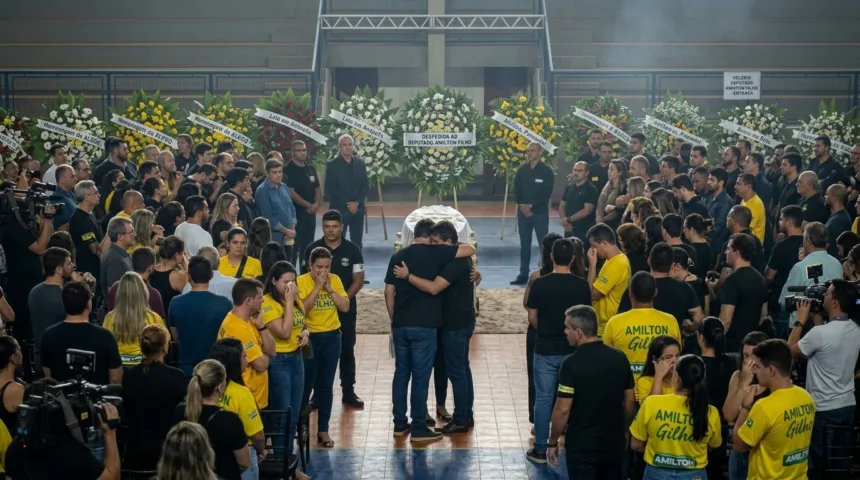 Anápolis se despede do deputado Amilton Filho em cerimônia no Ginásio Newton de Faria