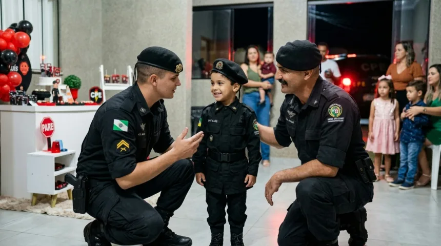 Aniversário com tema da CPE surpreende criança em Anápolis