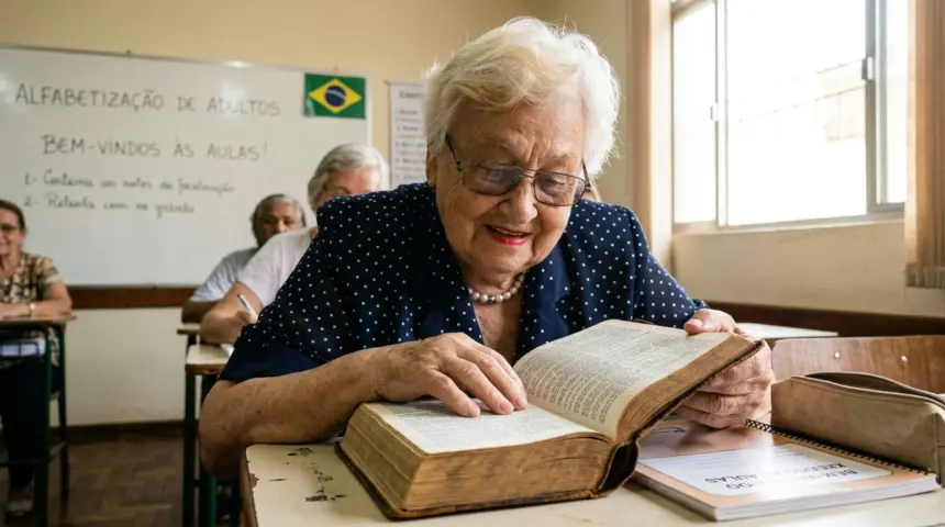 Aos 81 anos idosa retoma estudos em Goiânia para realizar o sonho de ler a Bíblia