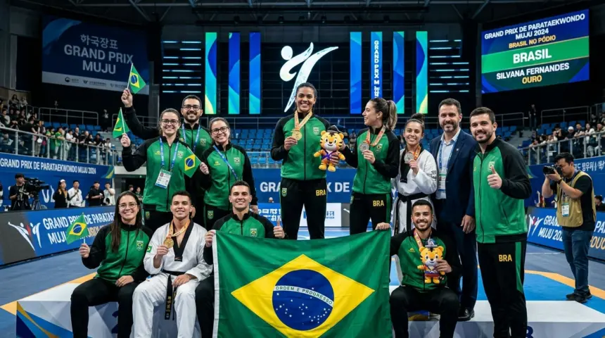 Brasil conquista quatro medalhas no Grand Prix de parataekwondo em Muju com ouro de Silvana Fernandes Brasil conquista quatro medalhas no Grand Prix de parataekwondo em Muju com ouro de Silvana Fernandes