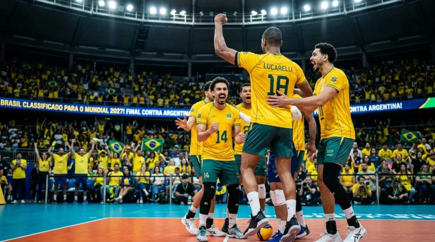 Brasil garante classificação para o mundial de vôlei após vitória sobre a Venezuela
