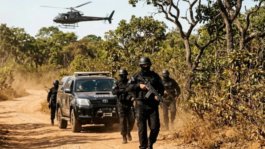 Caçada a suspeitos de roubo continua após confronto em Vila Propício