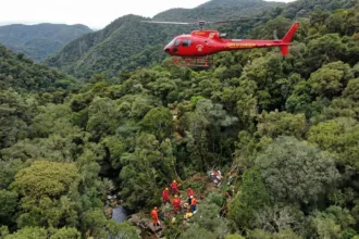 Cenipa inicia apuração sobre queda de helicóptero em Santa Catarina