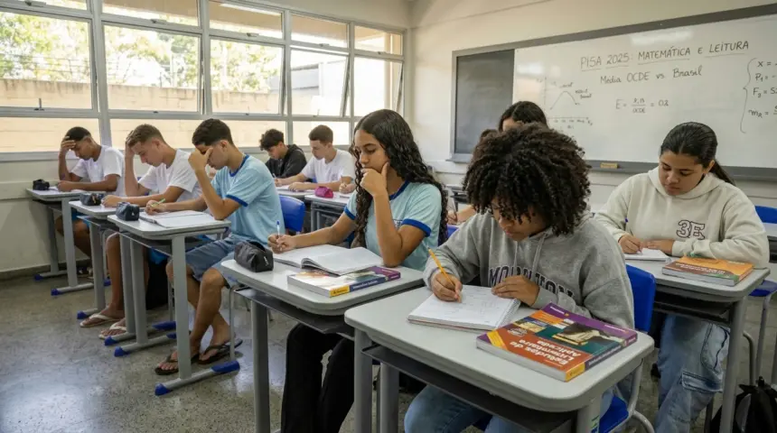 Desempenho escolar no Brasil revela estagnação apesar da aproximação com média da OCDE