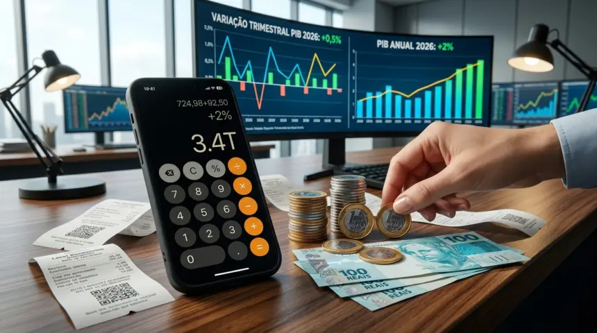 Economia brasileira registra crescimento de 0,5% no segundo trimestre de 2026