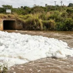 Espuma em trecho do Rio das Antas gera alerta sobre qualidade da água em Anápolis