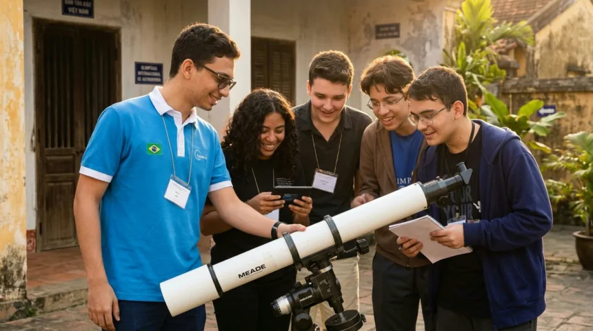 Estudantes brasileiros viajam ao Vietnã para a Olimpíada Internacional de Astronomia Estudantes brasileiros viajam ao Vietnã para a Olimpíada Internacional de Astronomia