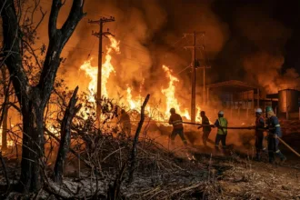 Fogo em vegetação do DAIA mobiliza trabalhadores e equipes de combate em Anápolis