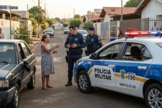Homem é agredido por populares após ser flagrado agredindo mulher em Anápolis
