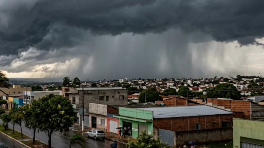 INMET alerta para chuvas intensas e ventos fortes para esta quarta em Goianésia