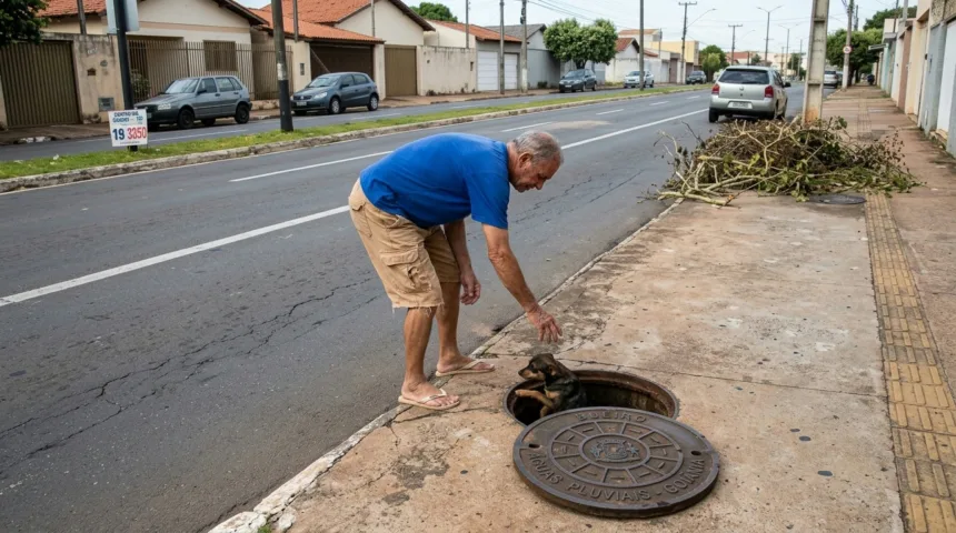 Justiça concede liberdade a idoso flagrado ao descartar cadela em bueiro de Goiânia Justiça concede liberdade a idoso flagrado ao descartar cadela em bueiro de Goiânia