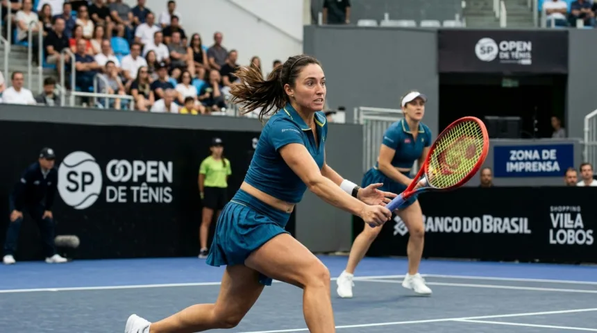 Luisa Stefani avança às semifinais do SP Open após desistência de adversárias Luisa Stefani avança às semifinais do SP Open após desistência de adversárias