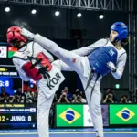 Maria Clara Pacheco consolida domínio mundial no taekwondo com ouro em Muju