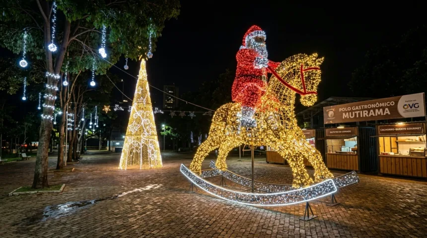 Natal no Mutirama aposta em decoração luminosa e polo gastronômico em Goiânia Natal no Mutirama aposta em decoração luminosa e polo gastronômico em Goiânia