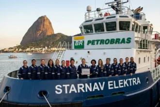 Petrobras inaugura navio com tripulação totalmente feminina no Rio de Janeiro
