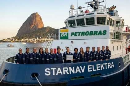 Petrobras inaugura navio com tripulação totalmente feminina no Rio de Janeiro