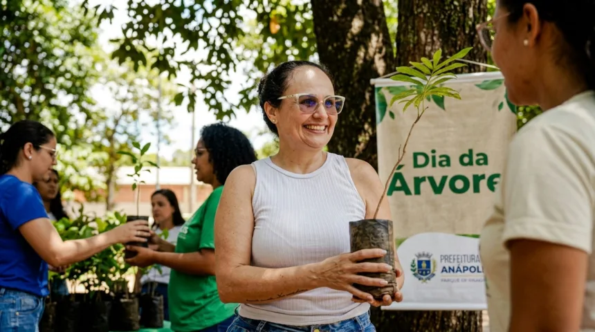 Prefeitura de Anápolis promove distribuição gratuita de mudas frutíferas no Parque Ipiranga
