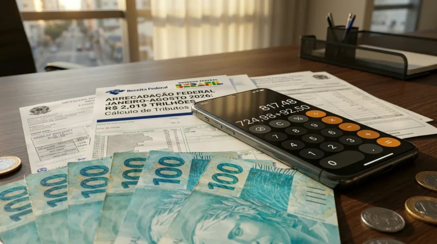 Receita Federal registra R$ 2,019 trilhões em arrecadação de janeiro a agosto de 2026 Receita Federal registra R$ 2,019 trilhões em arrecadação de janeiro a agosto de 2026