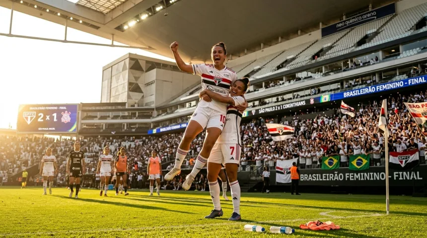São Paulo bate Corinthians na Neo Química Arena e larga na frente pela taça do Brasileirão Feminino