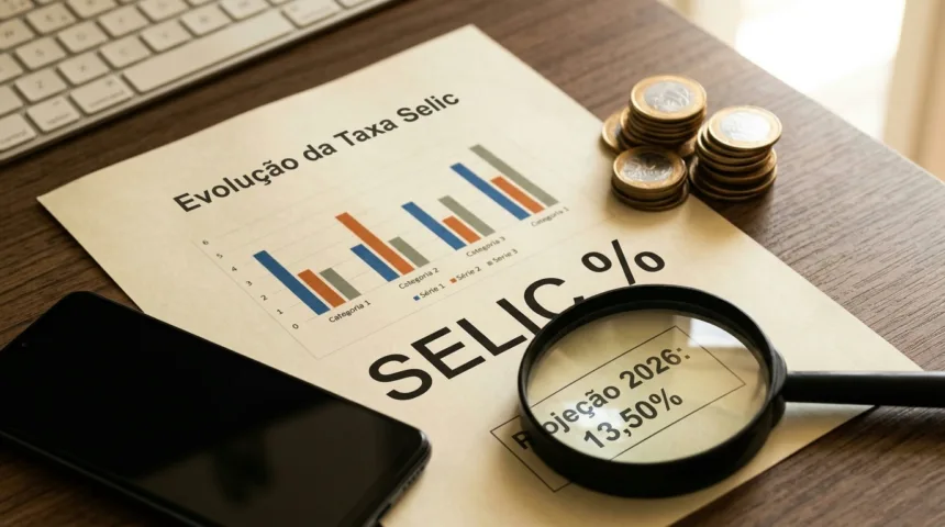 Selic tem projeção reduzida pelo mercado financeiro para 13,50% em 2026 Selic tem projeção reduzida pelo mercado financeiro para 13,50% em 2026