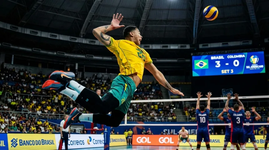 Vôlei masculino mantém invencibilidade e liderança no Sul-americano Vôlei masculino mantém invencibilidade e liderança no Sul-americano