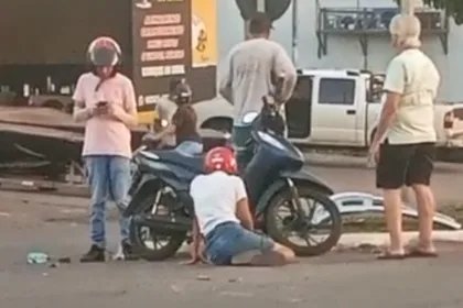 Acidente entre carro e moto deixa motociclista ferida no oeste de Goianésia
