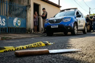 Adolescente agride mãe, persegue vizinha com faca e tenta tomar arma de policial militar