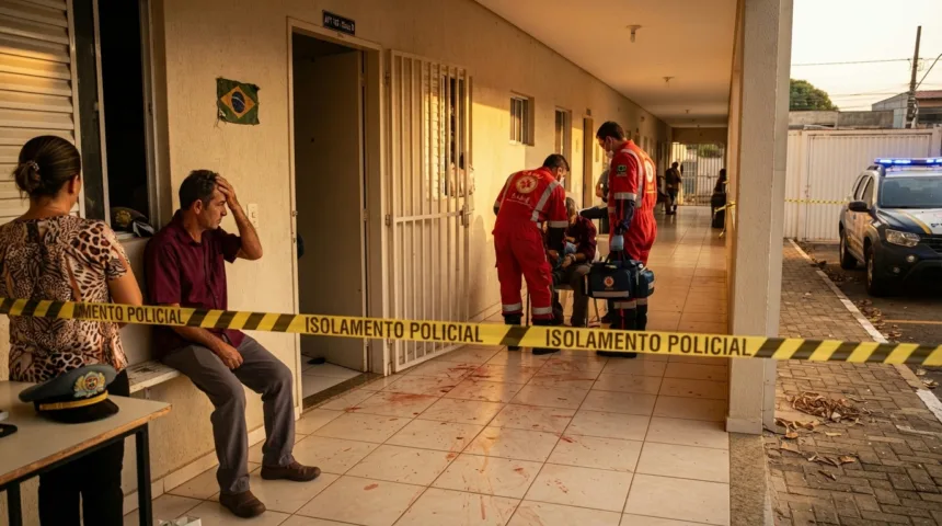 Agressão com faca deixa homem ferido com gravidade em condomínio de Anápolis