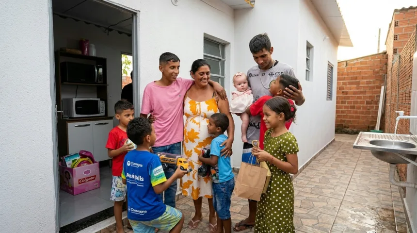Anápolis celebra reencontro de sete filhos com a mãe após reforma estrutural em residência Anápolis celebra reencontro de sete filhos com a mãe após reforma estrutural em residência
